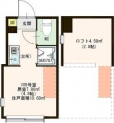 ハーモニーテラス中十条Ⅲの間取り図