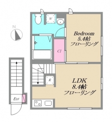 カーサ ビアンカ トキワダイの間取り図