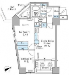 パークアクシス駒込の間取り図