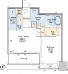 レジディアタワー上池袋（タワー棟）の間取り図