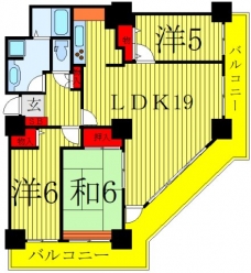 リプレ川口一番街　1号棟の間取り図