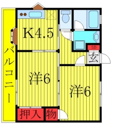 アバンサールプリモAの間取り図