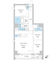 デュオフラッツ板橋大山の間取り図