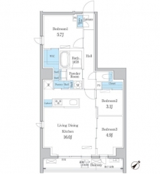 デュオフラッツ板橋大山の間取り図
