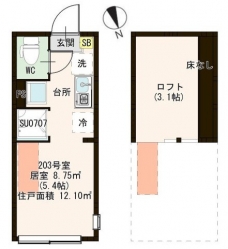 ハーモニーテラス上中里の間取り図