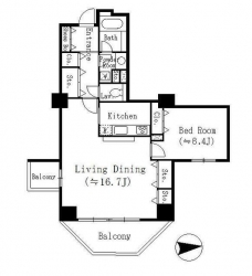 ドゥーエ東池袋の間取り図