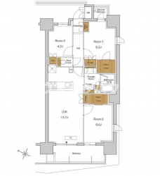 ＲＪＲプレシア東十条ガーデンの間取り図
