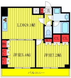 エスティメゾン王子の間取り図