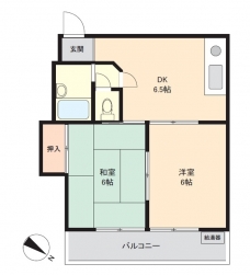 川口朝日第6つくしマンションの間取り図