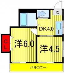 エーワンレジデンスの間取り図