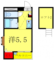 アドミラブールＦの間取り図