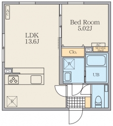 Alivis東日暮里の間取り図