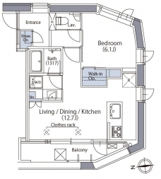 エルスタンザ文京湯島の間取り図