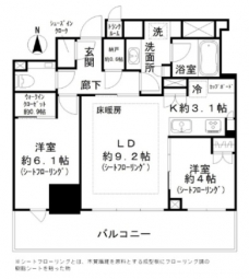 Ｂｒｉｌｌｉａ　Ｔｏｗｅｒ　池袋　Ｗｅｓｔの間取り図