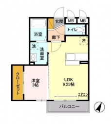 アドラーブルⅡの間取り図