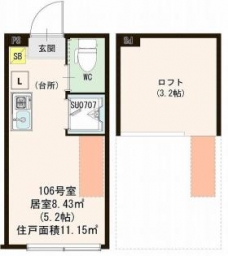 ハーモニーテラス志茂ⅩⅤの間取り図