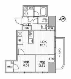 ディームス上野の間取り図