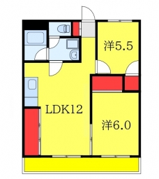 渋谷コート2号棟の間取り図