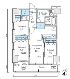 ロイヤルパークス赤羽ノースの間取り図