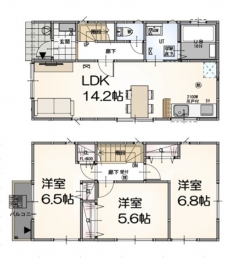 グランソフィア川口芝 の間取り図