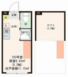 ハーモニーテラス志茂ⅩⅤの間取り図