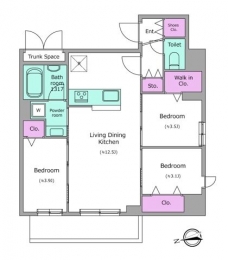 ドゥーエ日暮里Ⅲ の間取り図