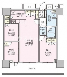 ザ・タワー十条の間取り図