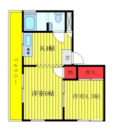 パンテオン南谷端の間取り図