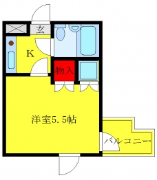 コバヤシハイツの間取り図