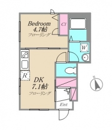 カーサ ビアンカ トキワダイの間取り図