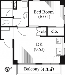 タケノヤハイツ飯塚の間取り図