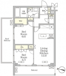 ミレーネ滝野川の間取り図