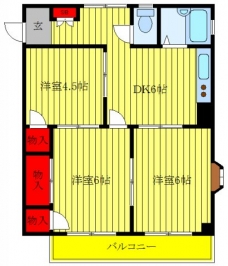 メゾン鶴の間取り図