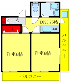 第二ホシノコーポの間取り図