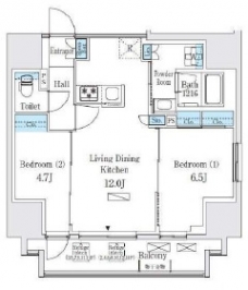 ディームス入谷Ⅱの間取り図