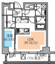 レスピール蓮根の間取り図