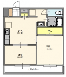 トレゾール東川口の間取り図