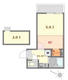 セシリア扇大橋の間取り図
