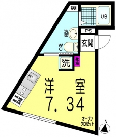 エフプレスト滝野川の間取り図