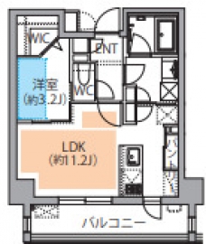 レスピール蓮根の間取り図
