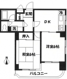 西川口藤ハイツの間取り図