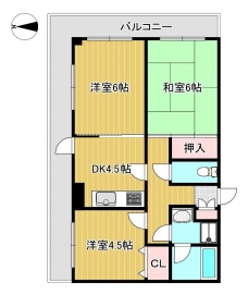 シャイン東川口第３の間取り図