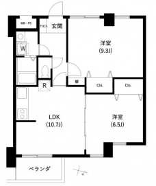 サンセゾンIの間取り図