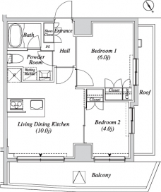 カーサスプレンディッド小石川の間取り図