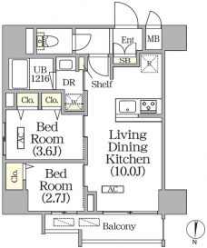 ボアビスタ上野御徒町の間取り図