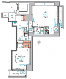 エストゥルース浅草の間取り図