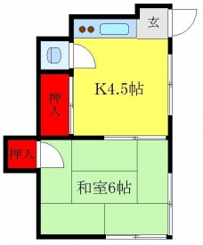 大島アパートの間取り図