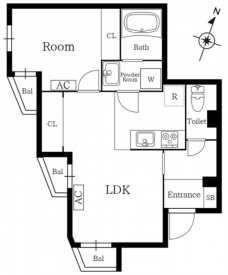 プレニーズ護国寺PREMIERの間取り図