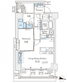 ロイヤルパークス赤羽サウス の間取り図