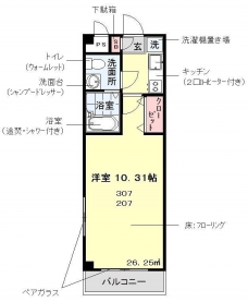 フロンティアⅠの間取り図